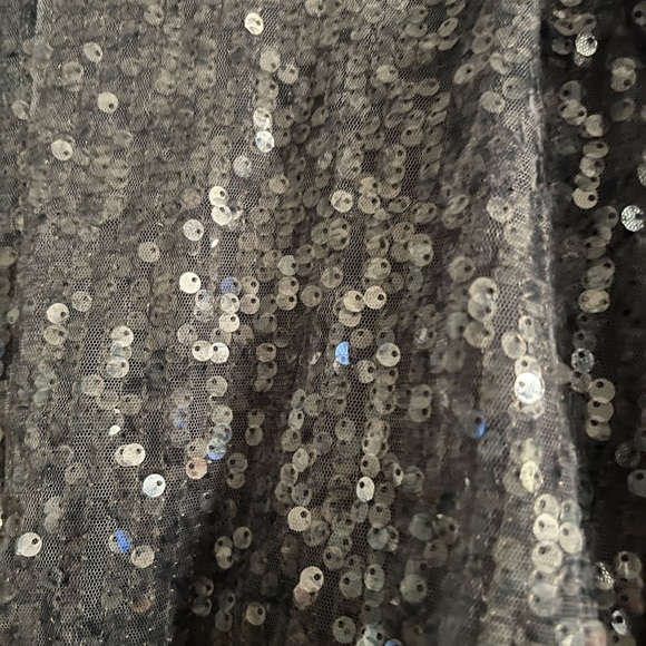 Large,NWT, Grey blue sequin coat. Open &each front side dips down intentionally. - Picture 4 of 8